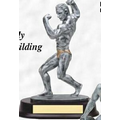 9 1/2" Resin Sculpture Award w/ Oblong Base (Body Builder/ Male)